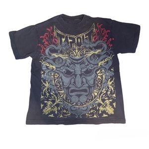 japanese style kabuki mask tap out shirt